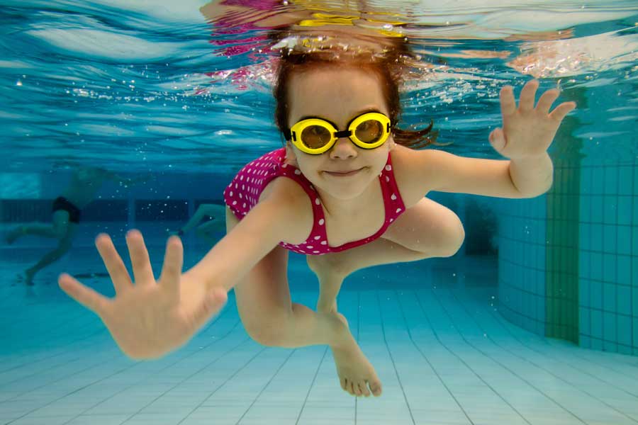 Swimming Pool Underwater Girl